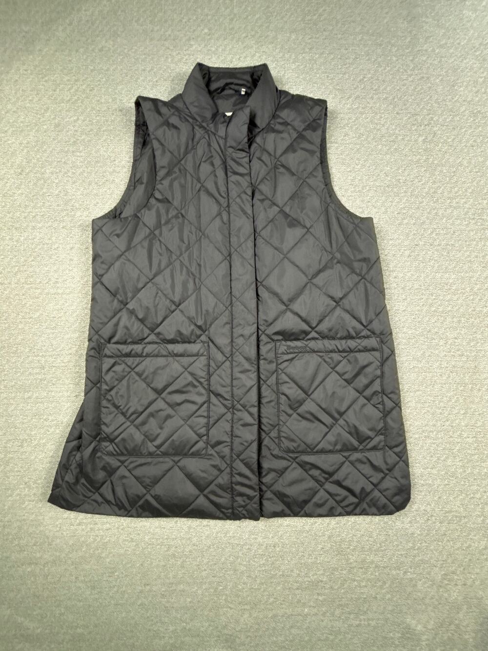 Modern Heritage Barbour Vest Sz 14 Women's Black Vest Snap Minimalist Outdoors